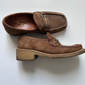 Brown Couture Suede Loafers Tan Women’s 6 Preppy 90s